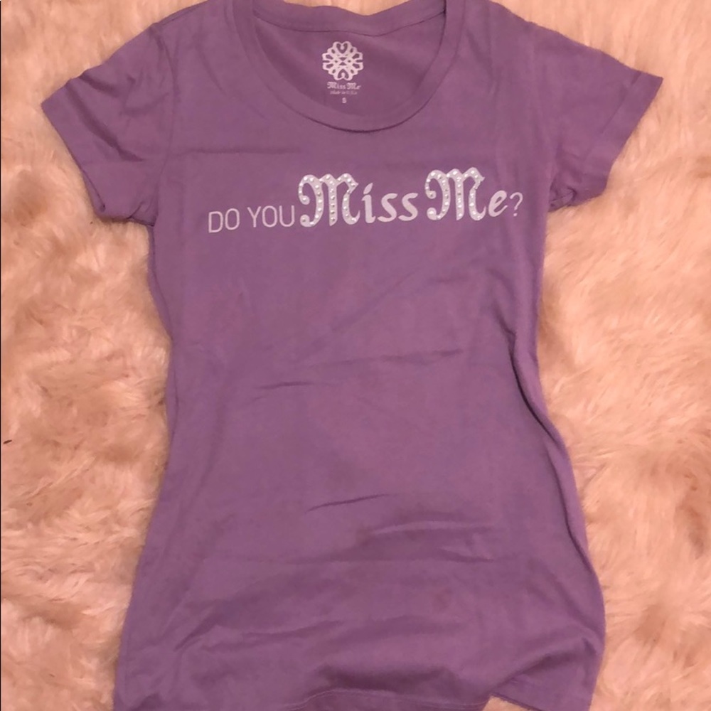Purple miss me t shirt